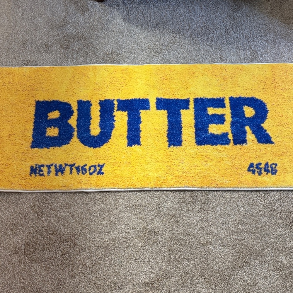 Yellow and Blue Door Mat